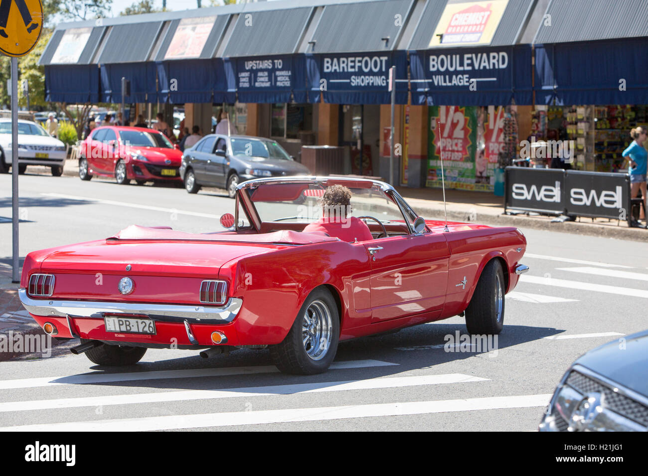 classic Ford Mustang convertible in North Sydney,Australia Stock Photo ...