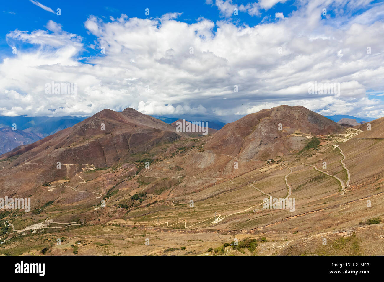 Peru, Cajamarca region, Celendin, Serpentines in the Andes Stock Photo