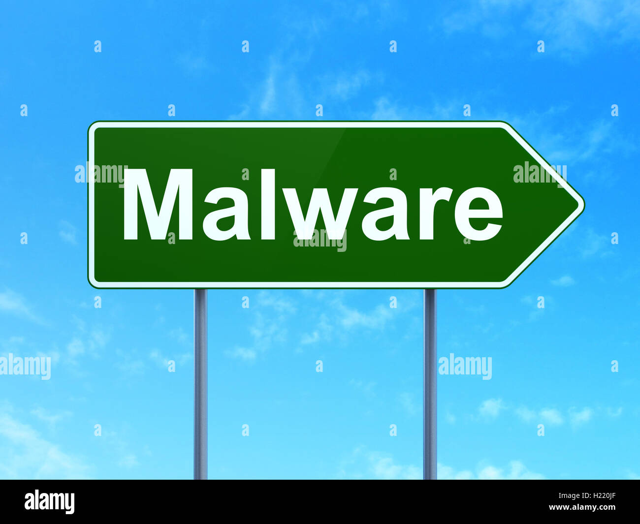 Safety concept: Malware on road sign background Stock Photo - Alamy