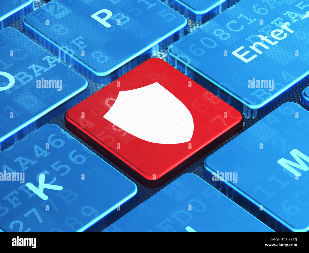 Safety concept: Shield on computer keyboard background Stock Photo - Alamy