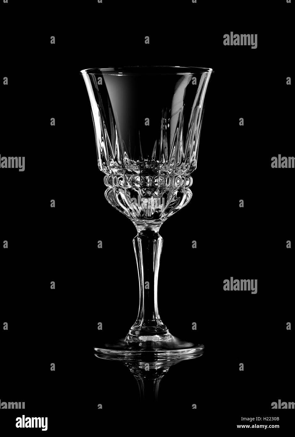 Wine glass on black Stock Photo