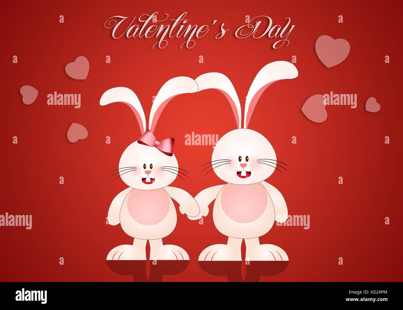 Two bunnies in love Stock Photo - Alamy