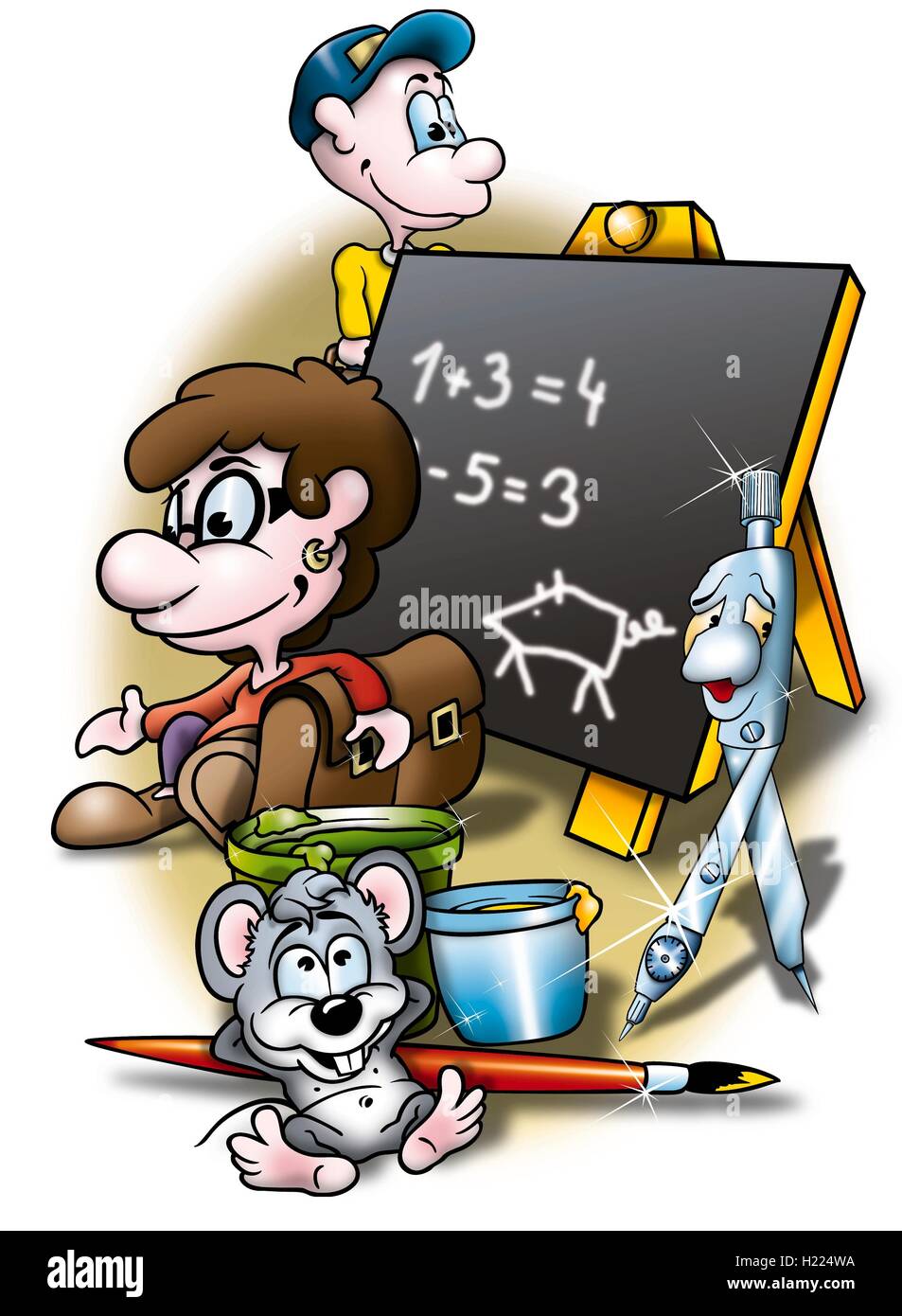 School blackboard cartoon illustration hi-res stock photography and images - Alamy School blackboard cartoon illustration hi-res stock photography and images - Alamy