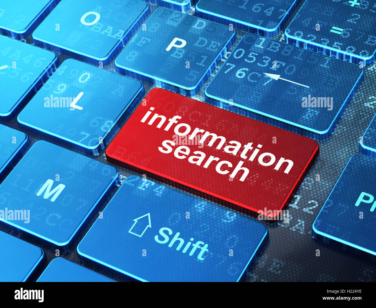 Data concept: Information Search on computer keyboard background Stock ...