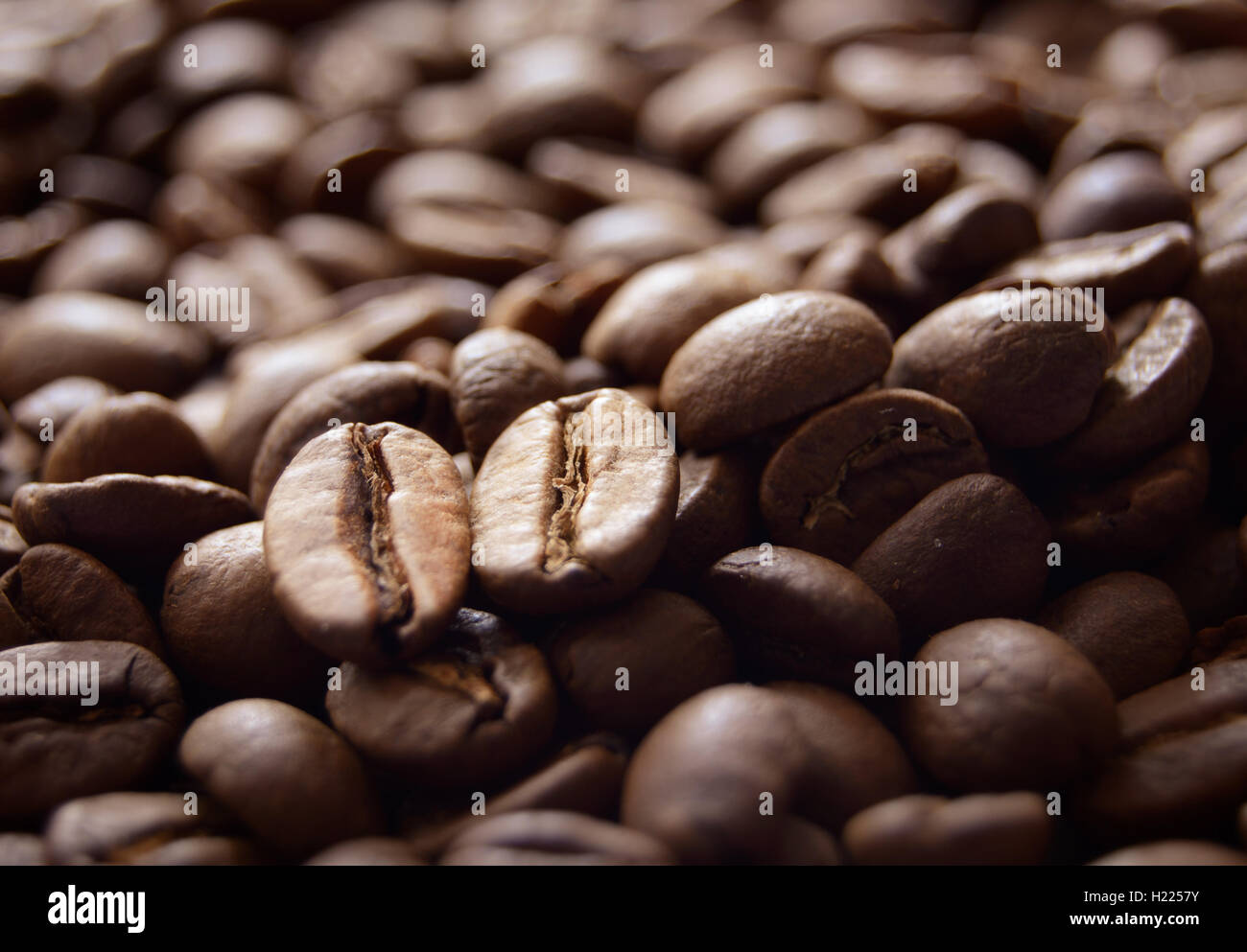 Heap of Fragrant Roasted Brown Coffee Beans Stock Photo - Alamy