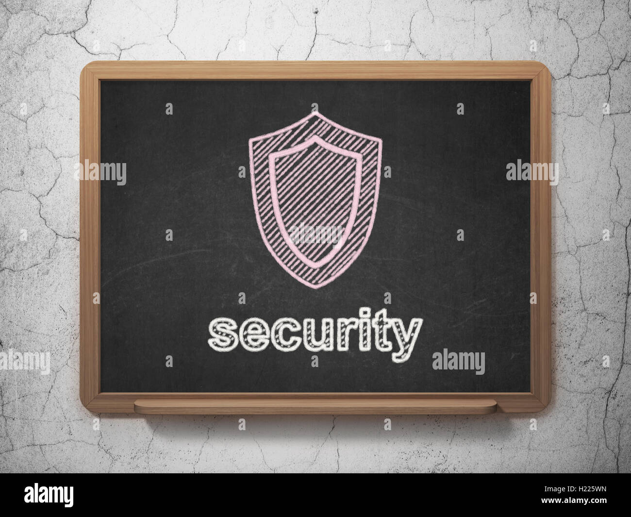 Protection concept: Shield and Security on chalkboard background Stock ...