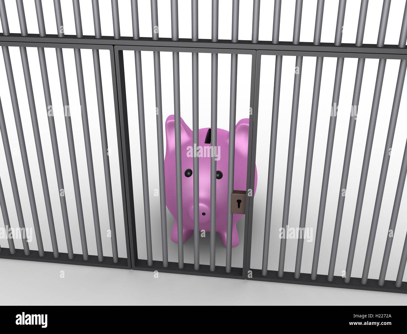 Pig money box in prison Stock Photo - Alamy