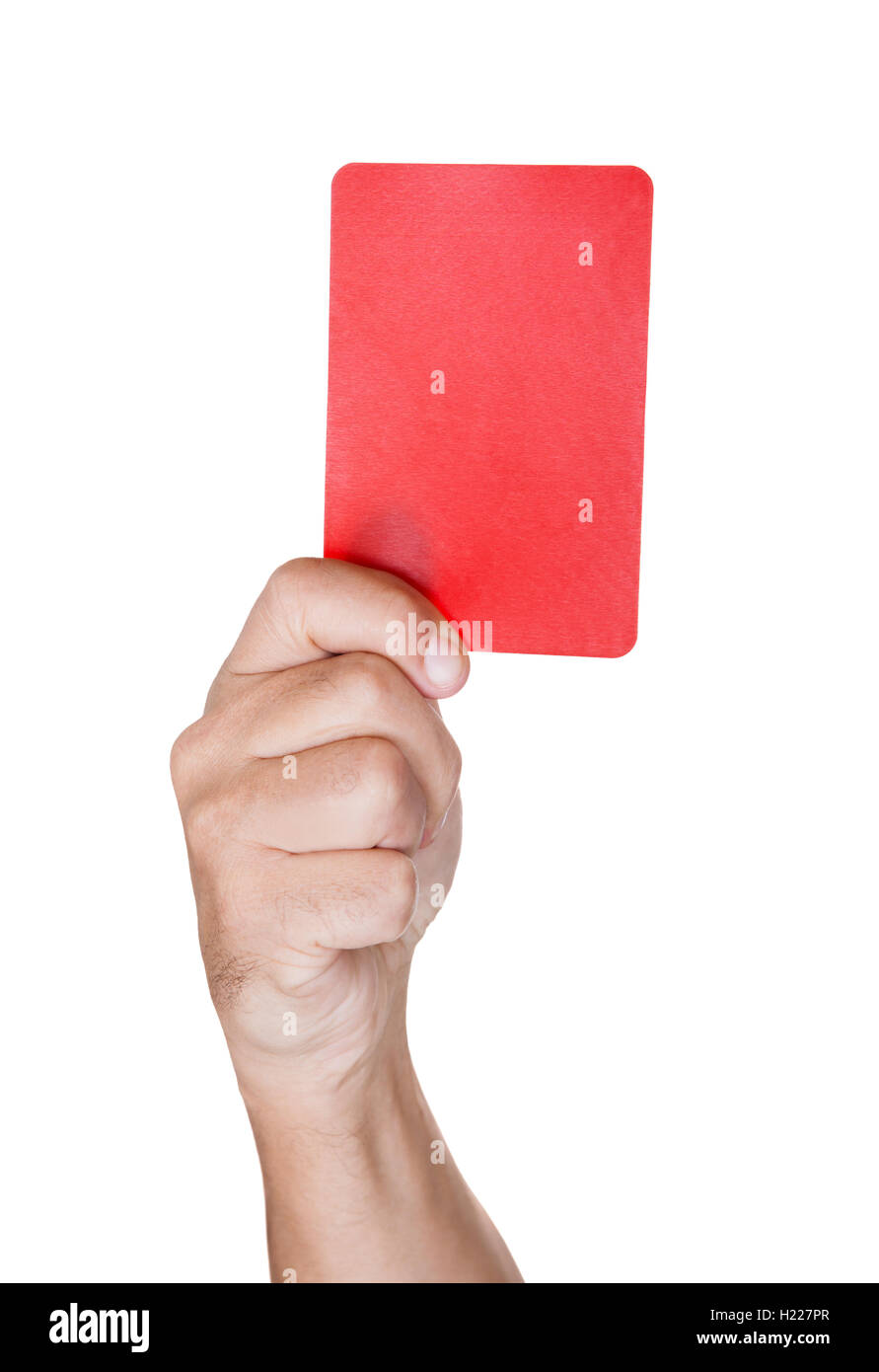 Soccer Referee Showing Yellow Card Stock Photo