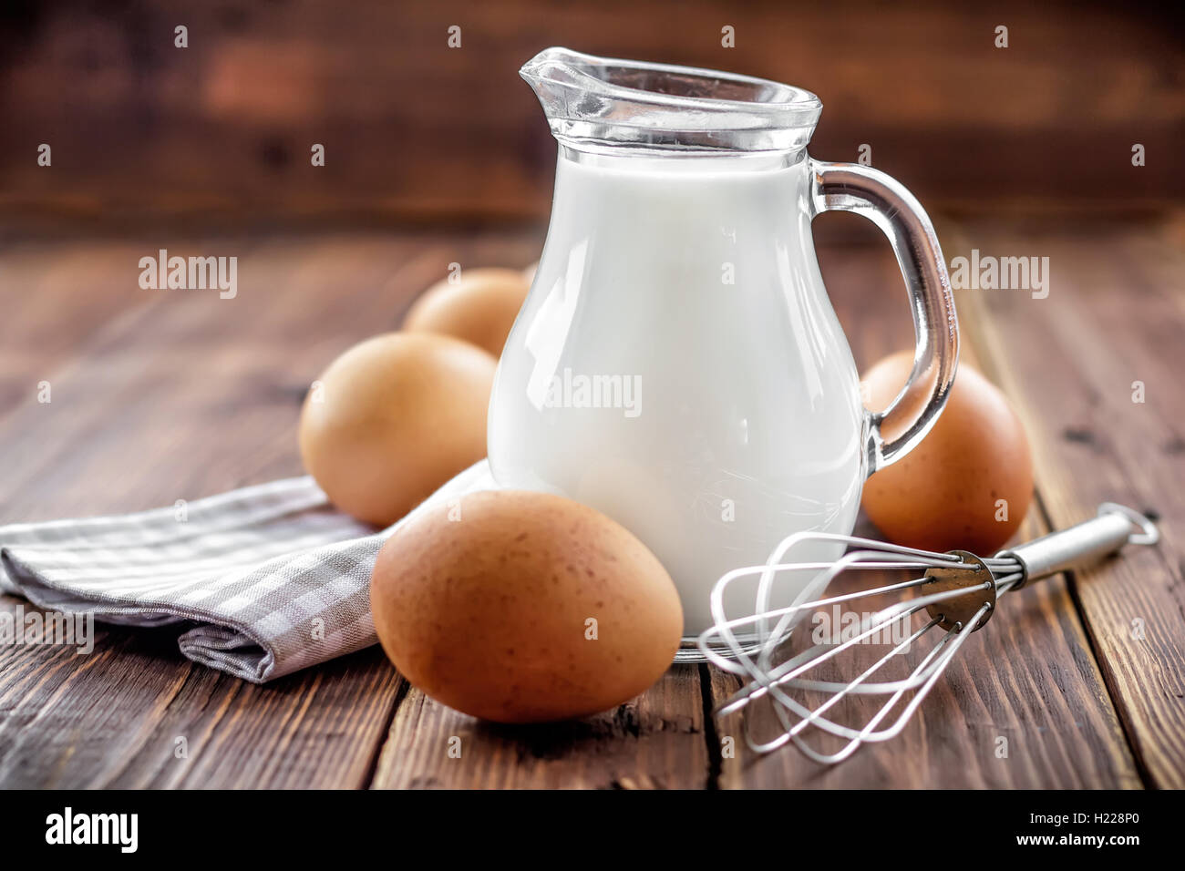 Milk and eggs Stock Photo Alamy