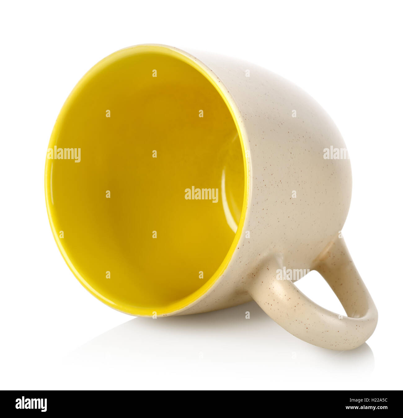 Yellow coffee cup Stock Photo Alamy