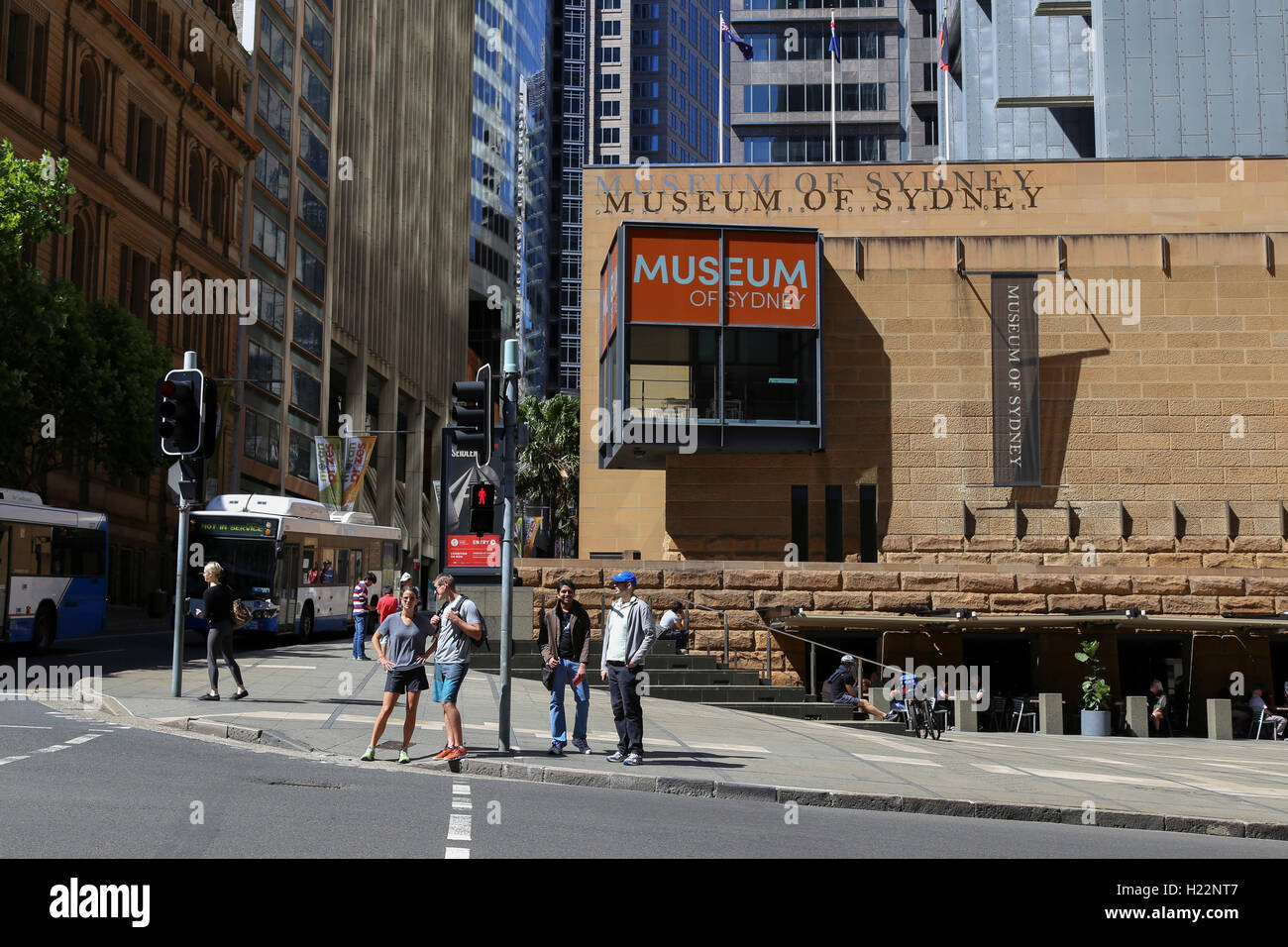 Museum of Sydney Bridge Street entrance Sydney NSW Australia Stock Photo