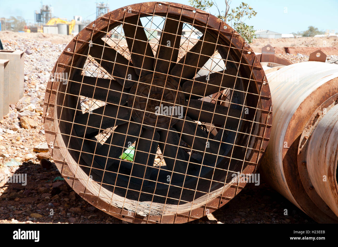 Underground Mining Ventilation Fan Stock Photo Alamy