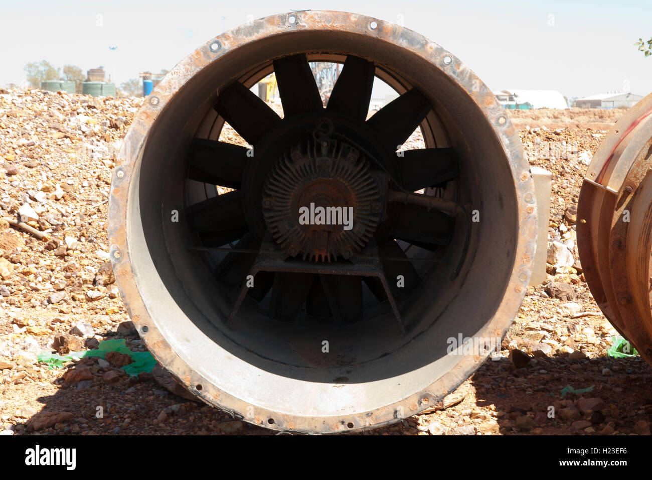 Underground Mining Ventilation Fan Stock Photo - Alamy