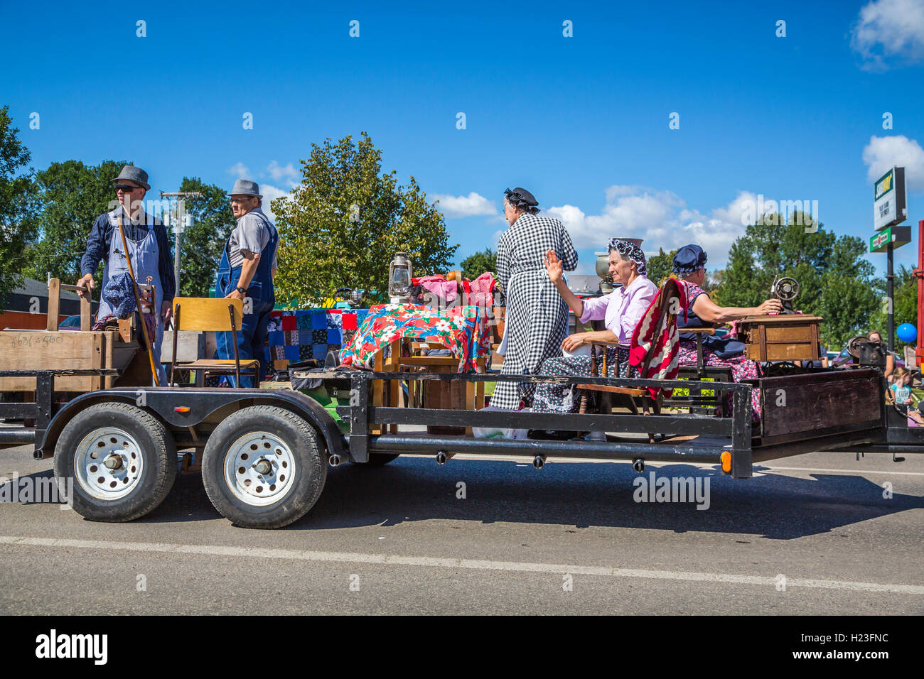 The Harvest festival 2016 street parade in Winkler, Manitoba, Canada. Stock Photo