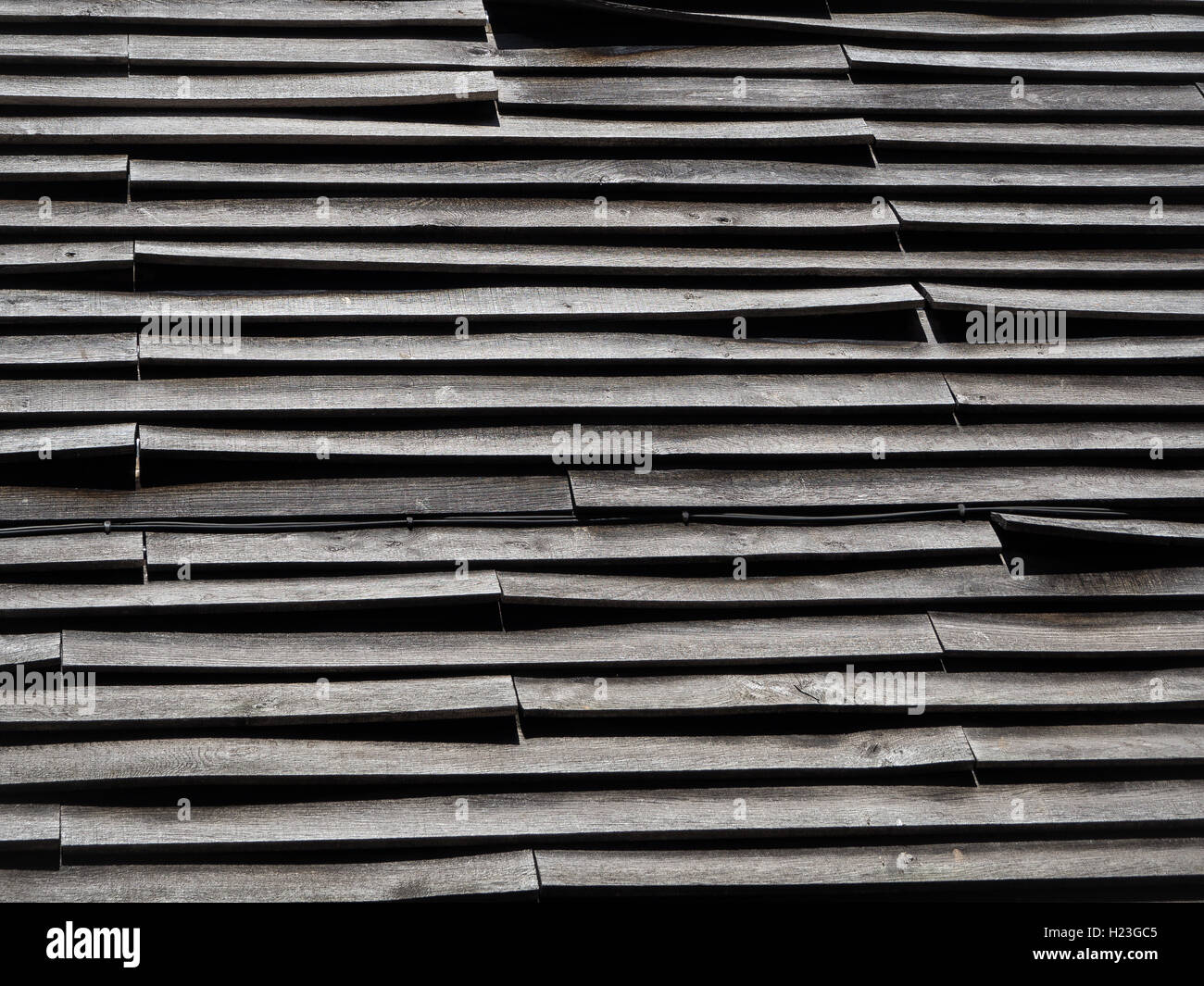 Very old wooden roof Stock Photo