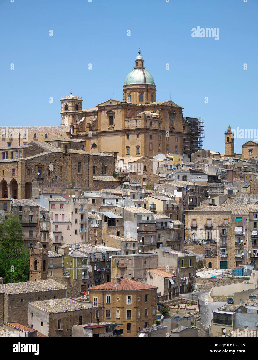 Cathedral and historic center of Piazza Armerina, Sicily, Italy Stock Photo