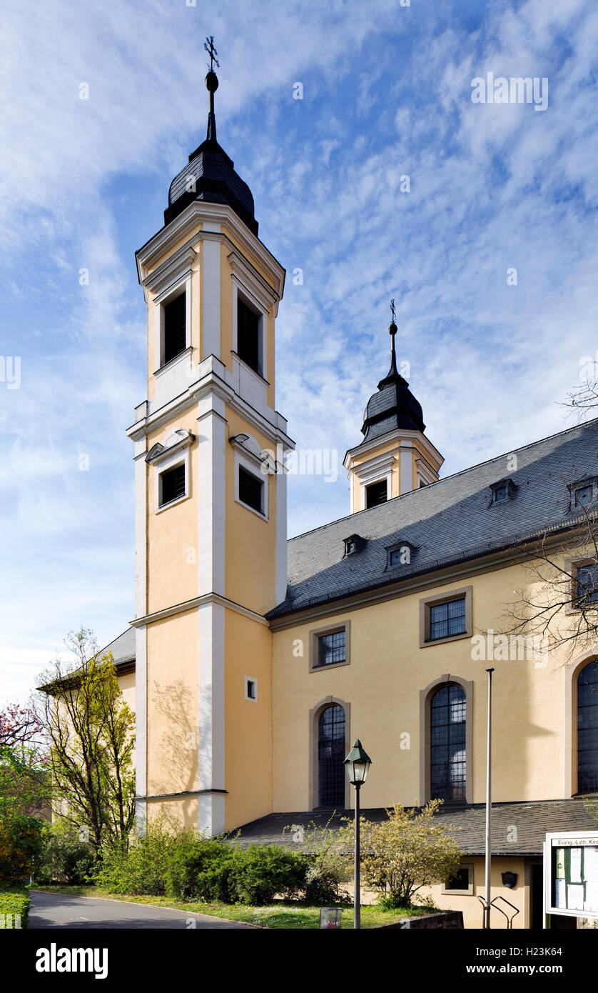 Evangelisch-Lutherische Pfarrkirche St, Stephan in Würzburg, ursprünglich Kirche des Kollegiatsstifts St. Peter und Paul, später Stock Photo