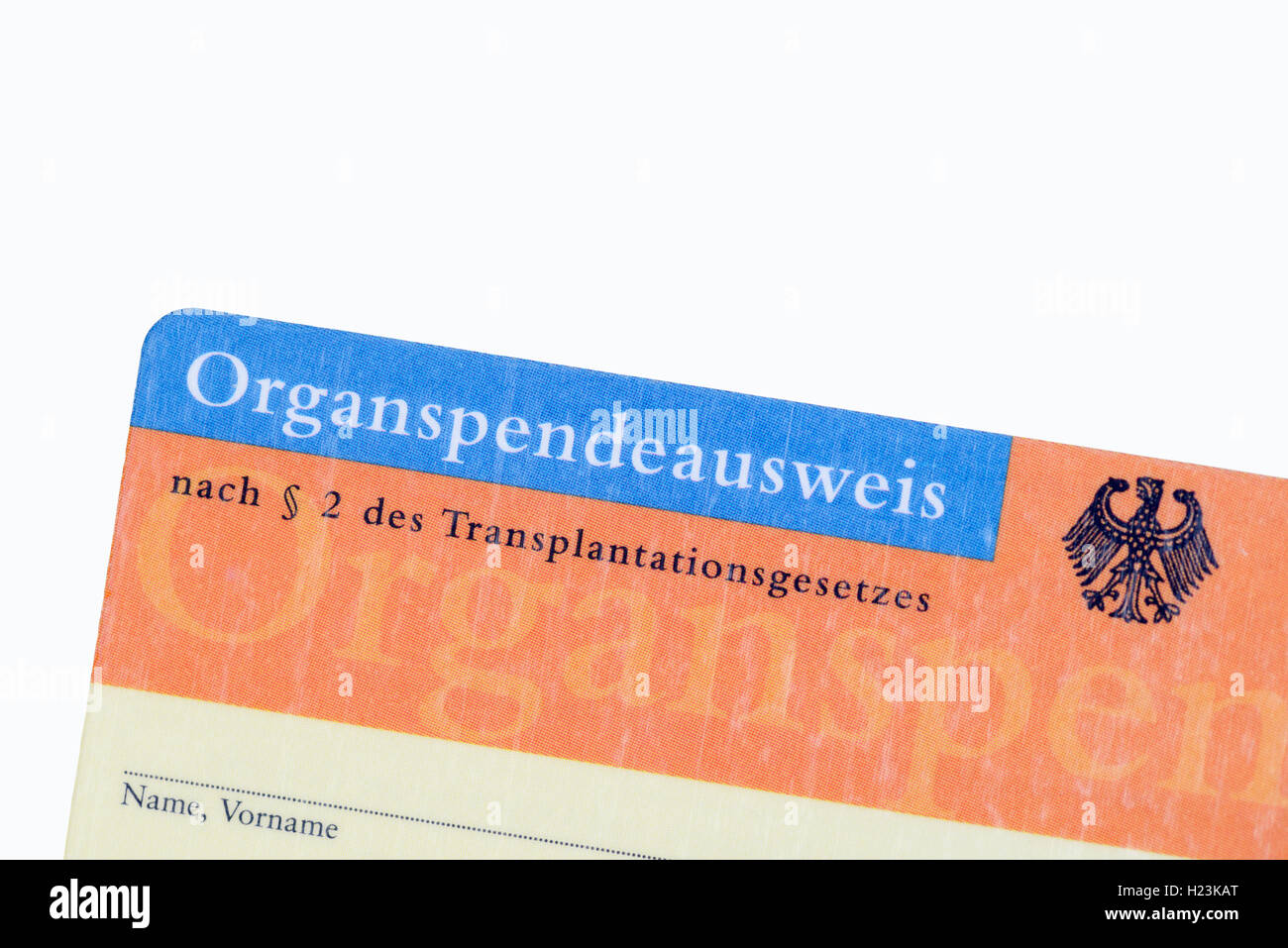 German donar card, Organspende Stock Photo