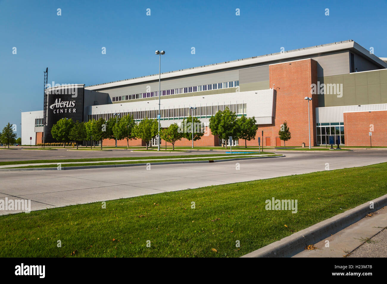 The Alerus Center sports venue in Grand Forks, North Dakota, USA Stock