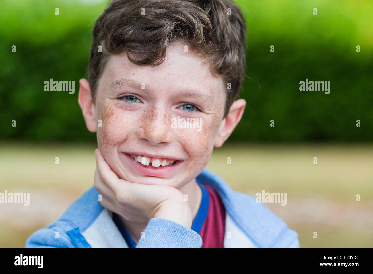 10 years old boy. Stock Photo
