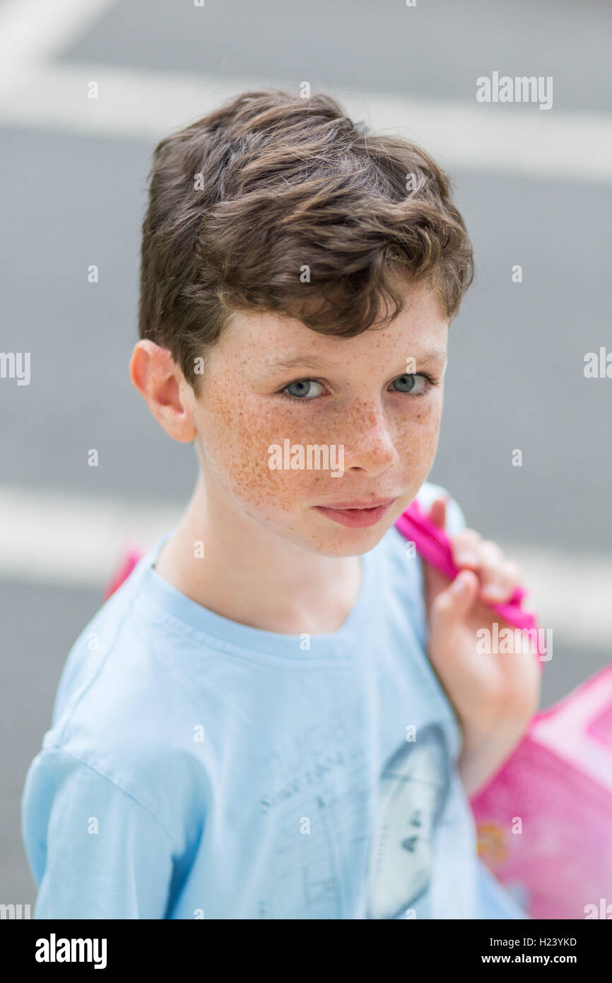 10 years old boy. Stock Photo