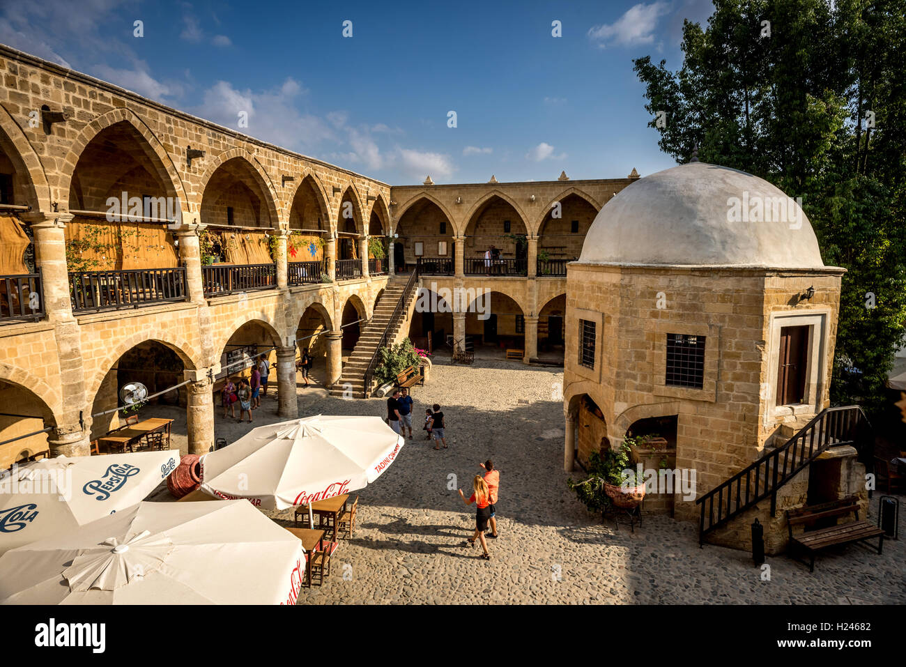 The Buyuk Han market centre in Lefkosa Nicosia Stock Photo - Alamy