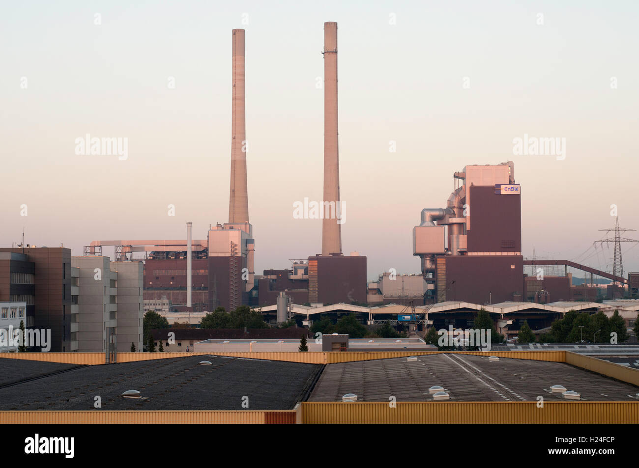 Neckarsulm power plant station, Germany Stock Photo