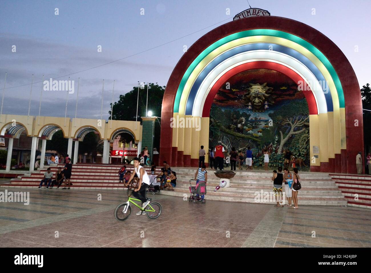 Plaza de Armas - TUMBES - Deparment Tumbes - PERU Stock Photo
