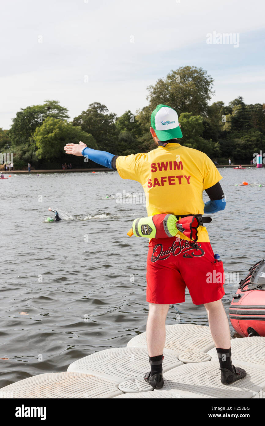 London, UK. 24 September 2016. Thousands of swimmers, most of them in wetsuits, take part in the