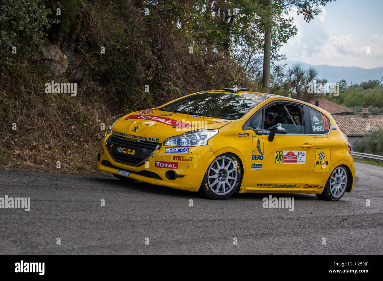 Rome, Italy. 24th September, 2016. 4th rally the city of Roma Capitale, Italian Rally Championship, 23-24-25 September 2016, 2nd day of competition Credit:  Manuel Bianconi/Alamy Live News Stock Photo