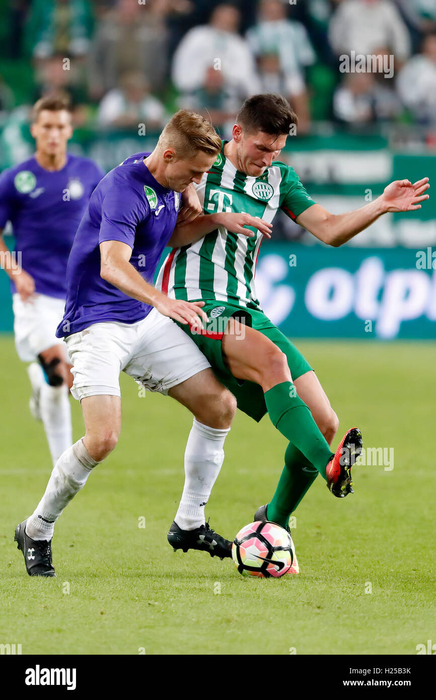 BUDAPEST, HUNGARY - MAY 7, 2016: Adam Pinter Of Ferencvarosi TC