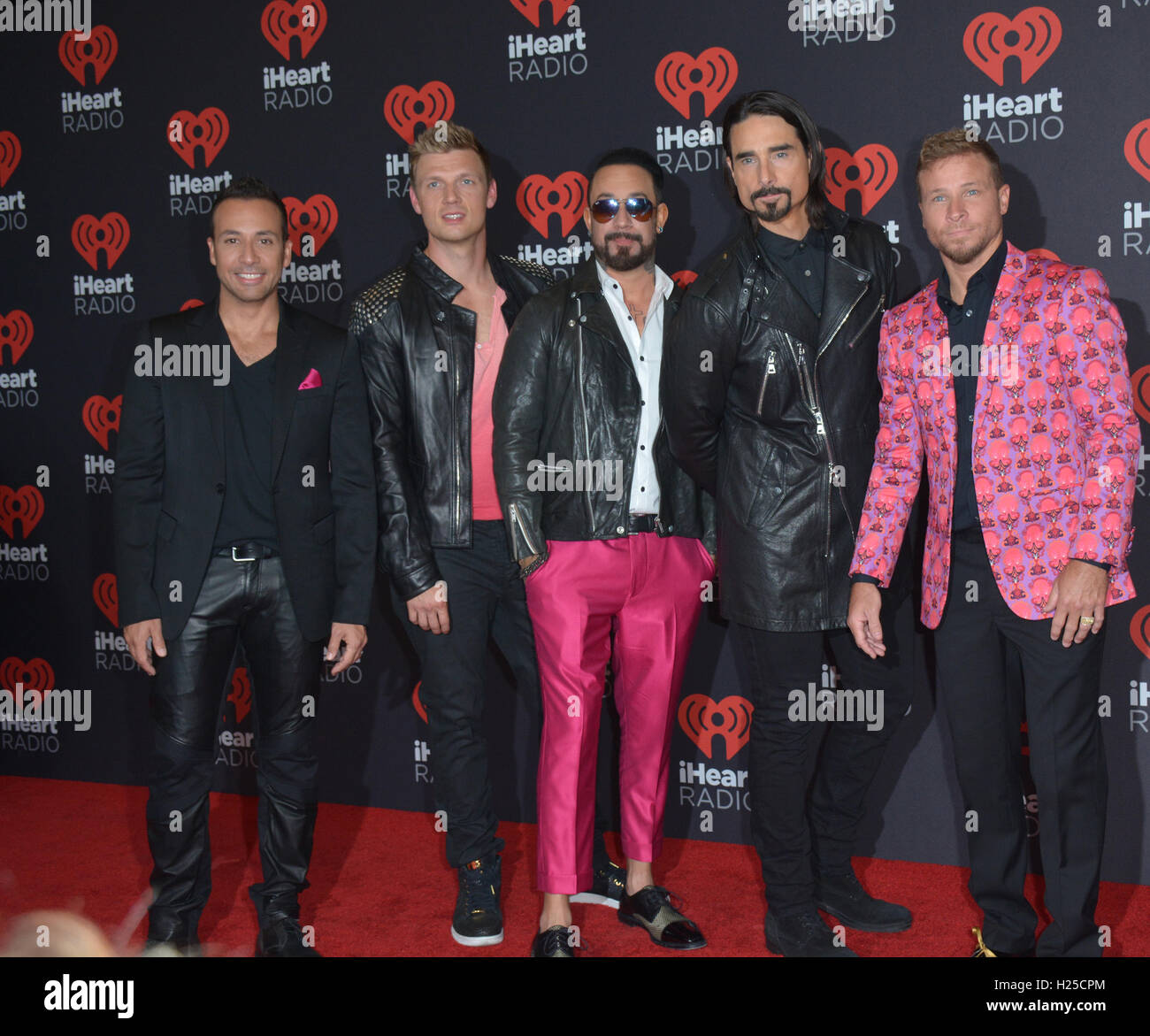 Las Vegas, Nevada, USA. 24th Sep, 2016. Pop group Backstreet Boys