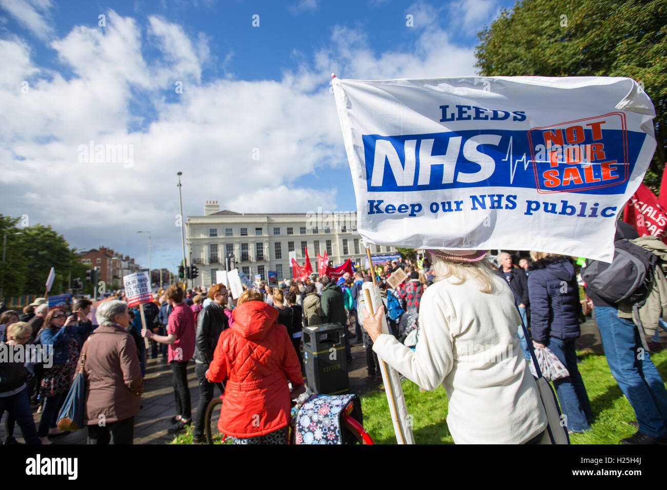 Liverpool, UK. 25th September, 2016. Around 1000 demonstrators took part in a protest to Save the Liverpool Women's Hospital from closure on Sunday, September 25, 2016. The demonstration coincides with the start of the Labour Party Conference which is taking place in the city. Credit:  Christopher Middleton/Alamy Live News Stock Photo