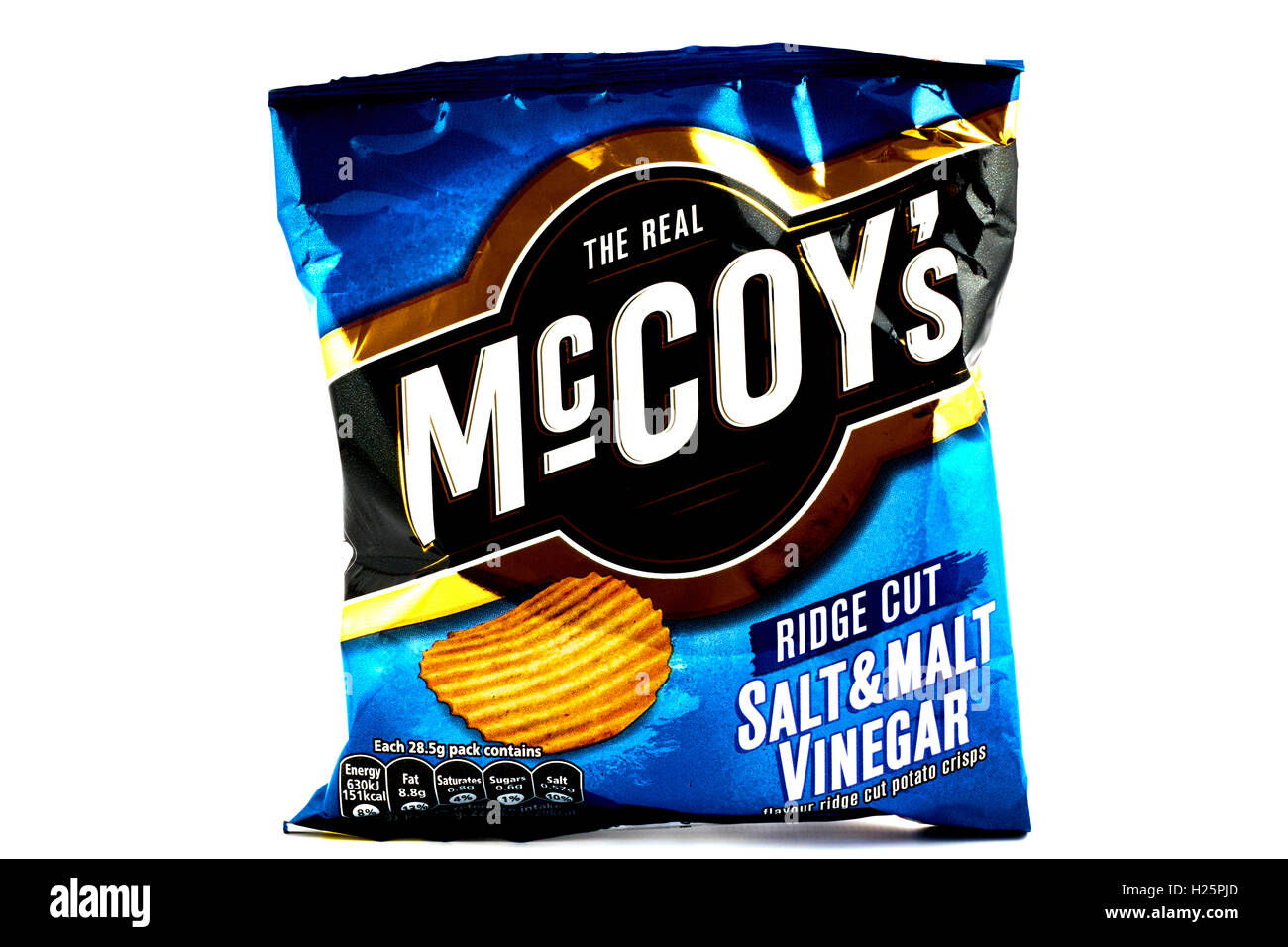 Packet Of McCoy's Salt And Vinegar Ridge Cut Crisps Stock Photo