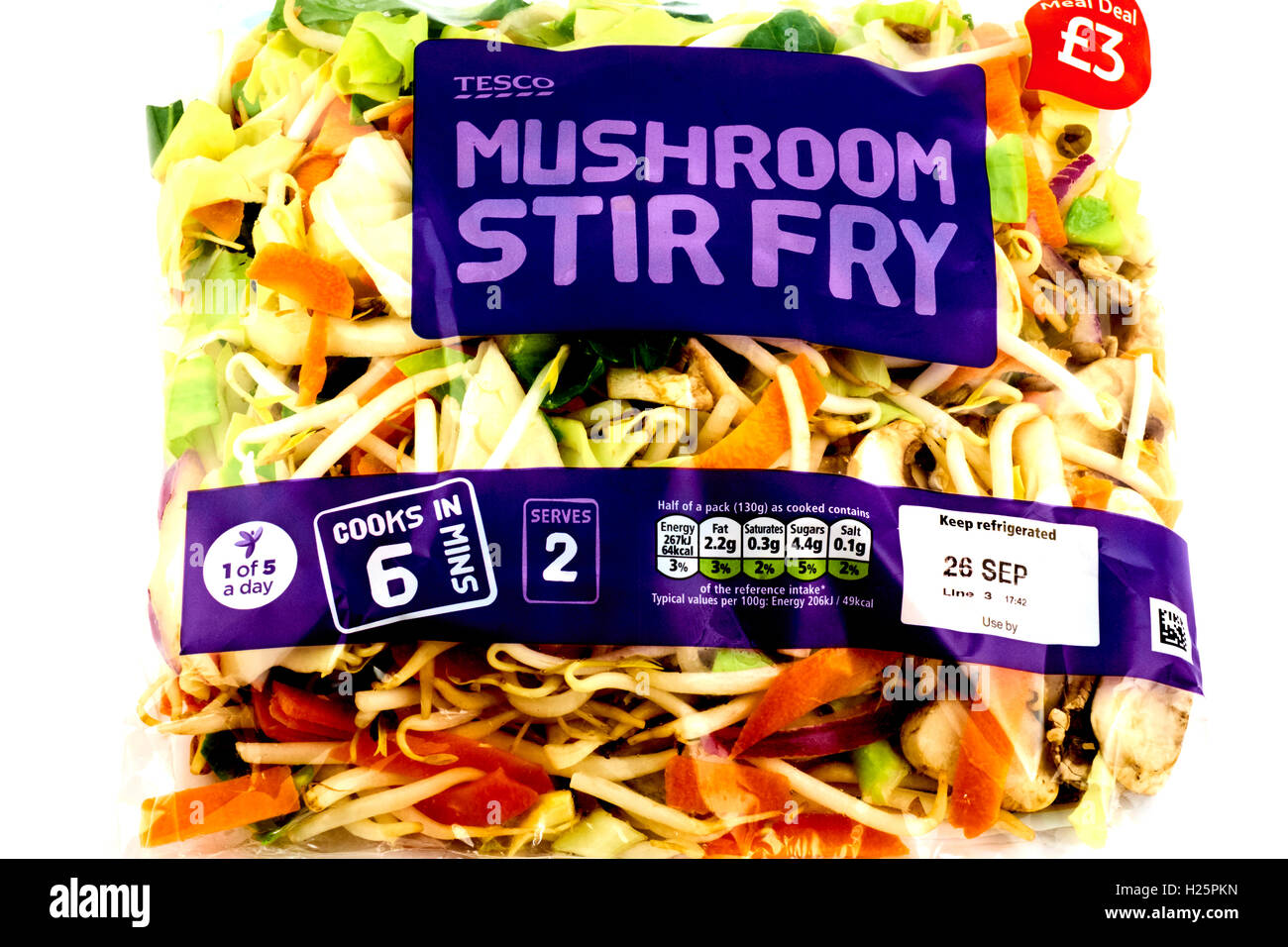 Tesco Mushroom Stir Fry Packet Stock Photo - Alamy