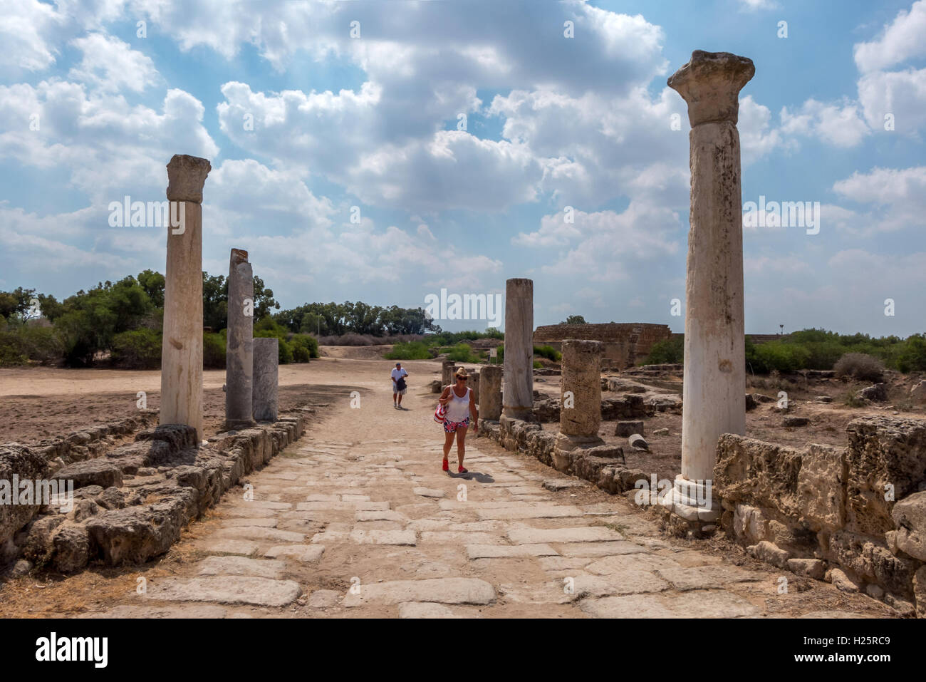 The ancient Greek, Roman and Byzantine city of Salamis in northern Cyprus Stock Photo