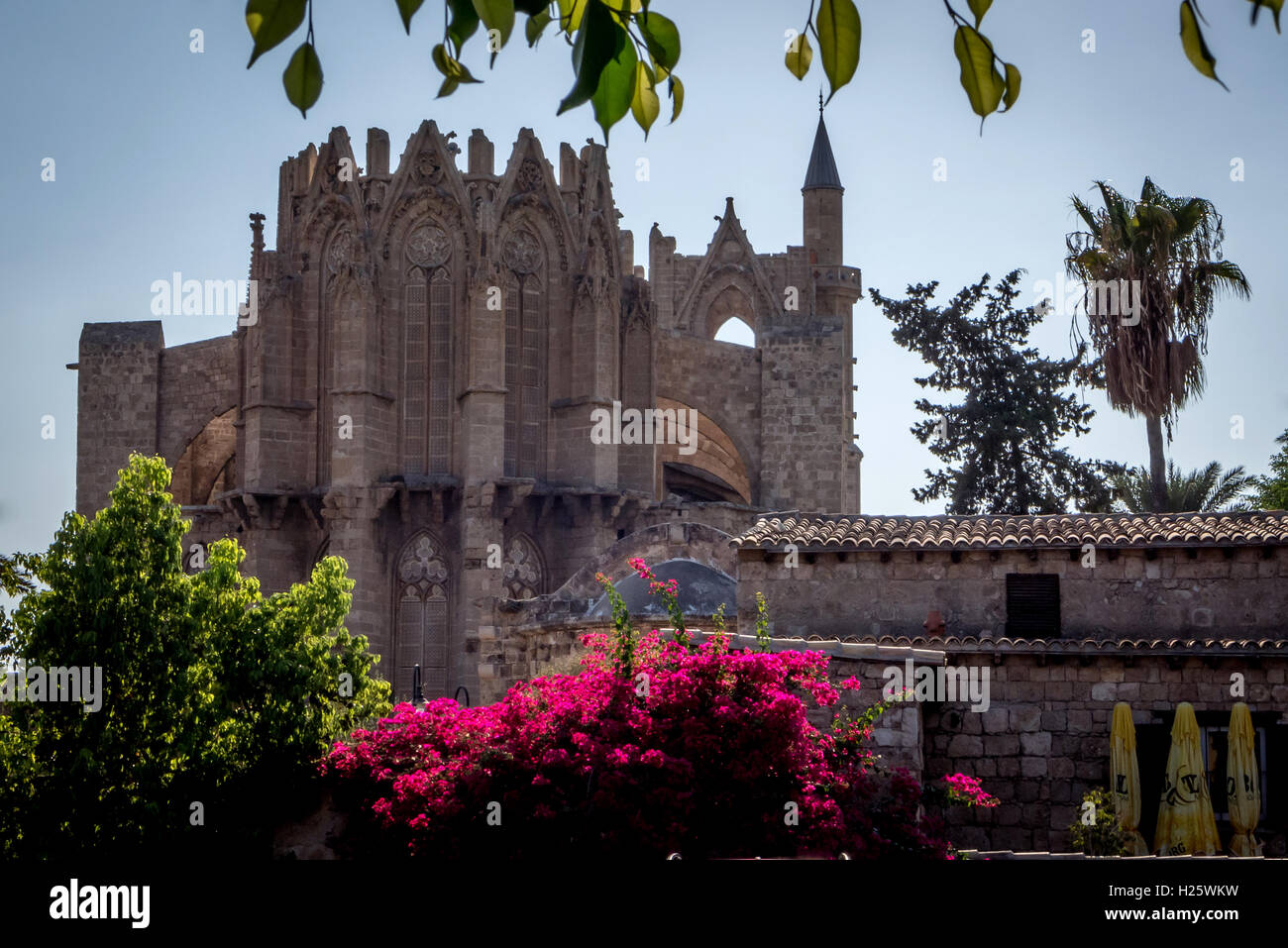 Saint Nicholas Cathedral / Lala Mustafa Pasha Mosque in Famagusta / Varosha Stock Photo