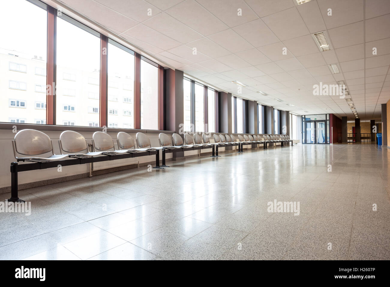 in an corridor there is a waiting room Stock Photo Alamy