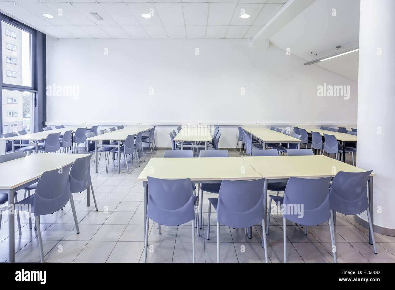 an large dining room in a large building Stock Photo - Alamy