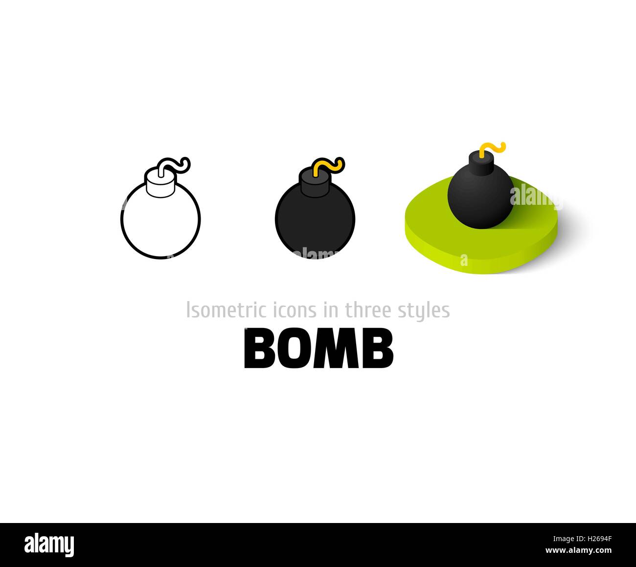 Bomb icon in different style Stock Vector Image & Art - Alamy