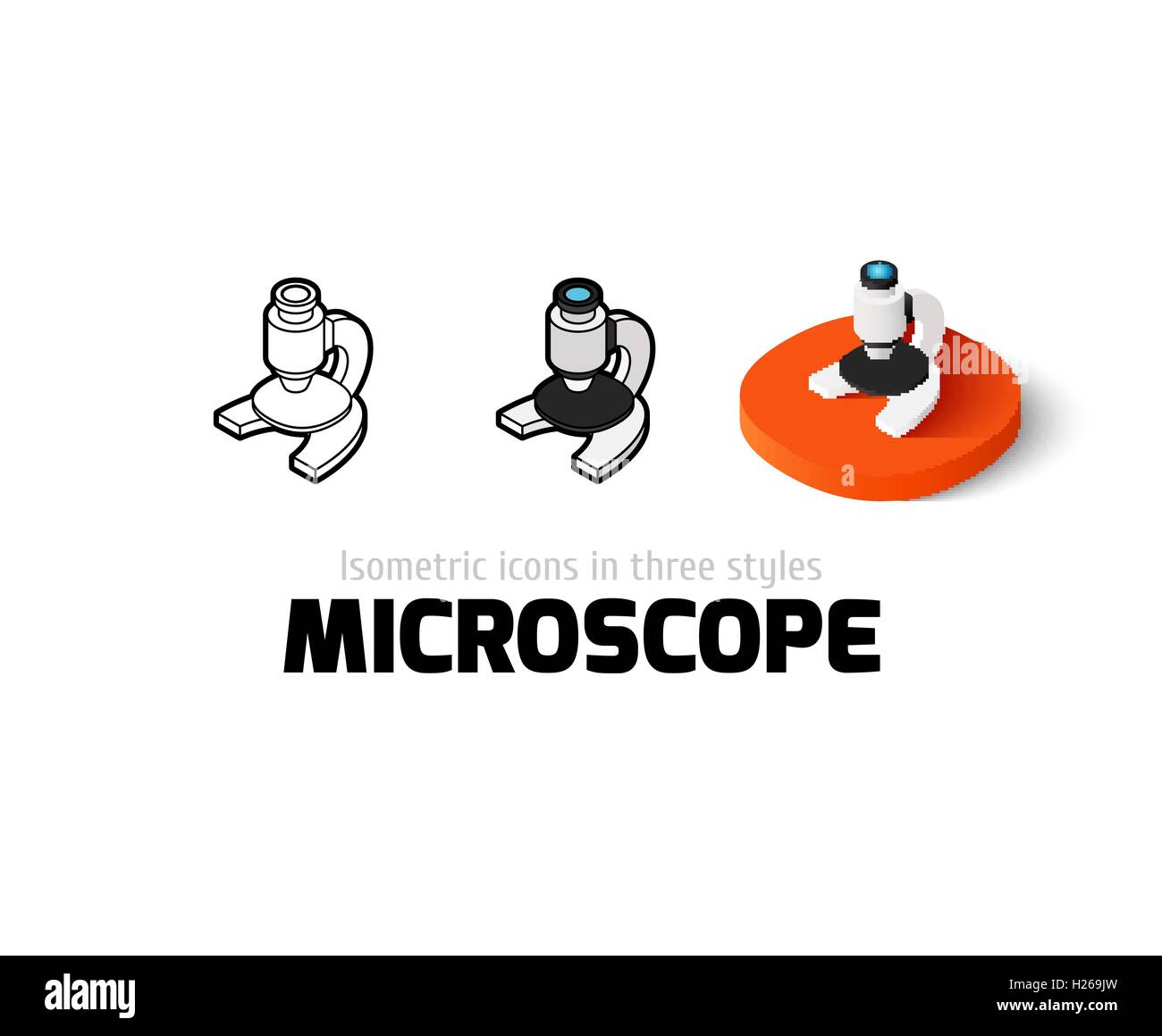 Medical microscope icon outline Stock Vector Images - Alamy