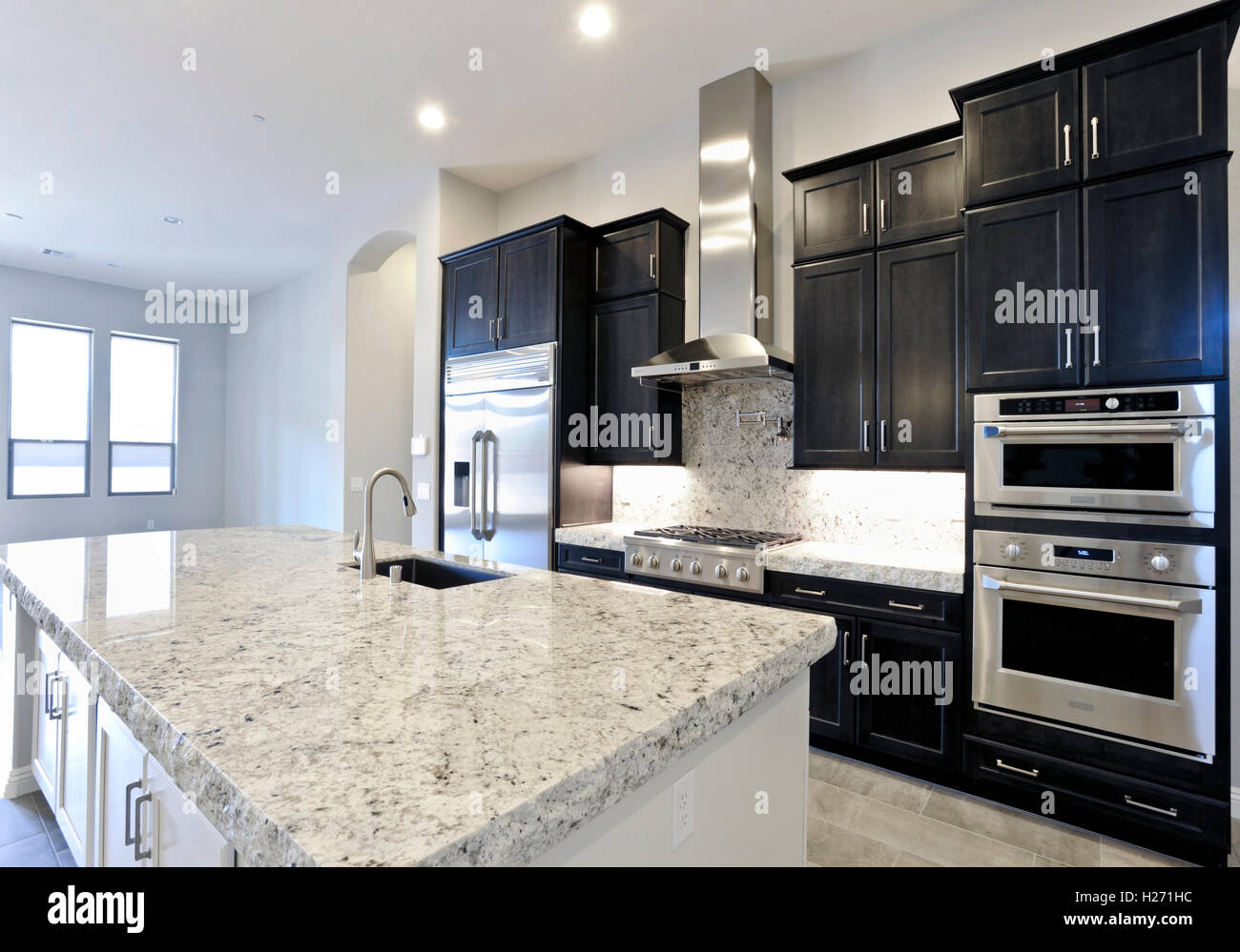 Residential contemporary kitchen Stock Photo