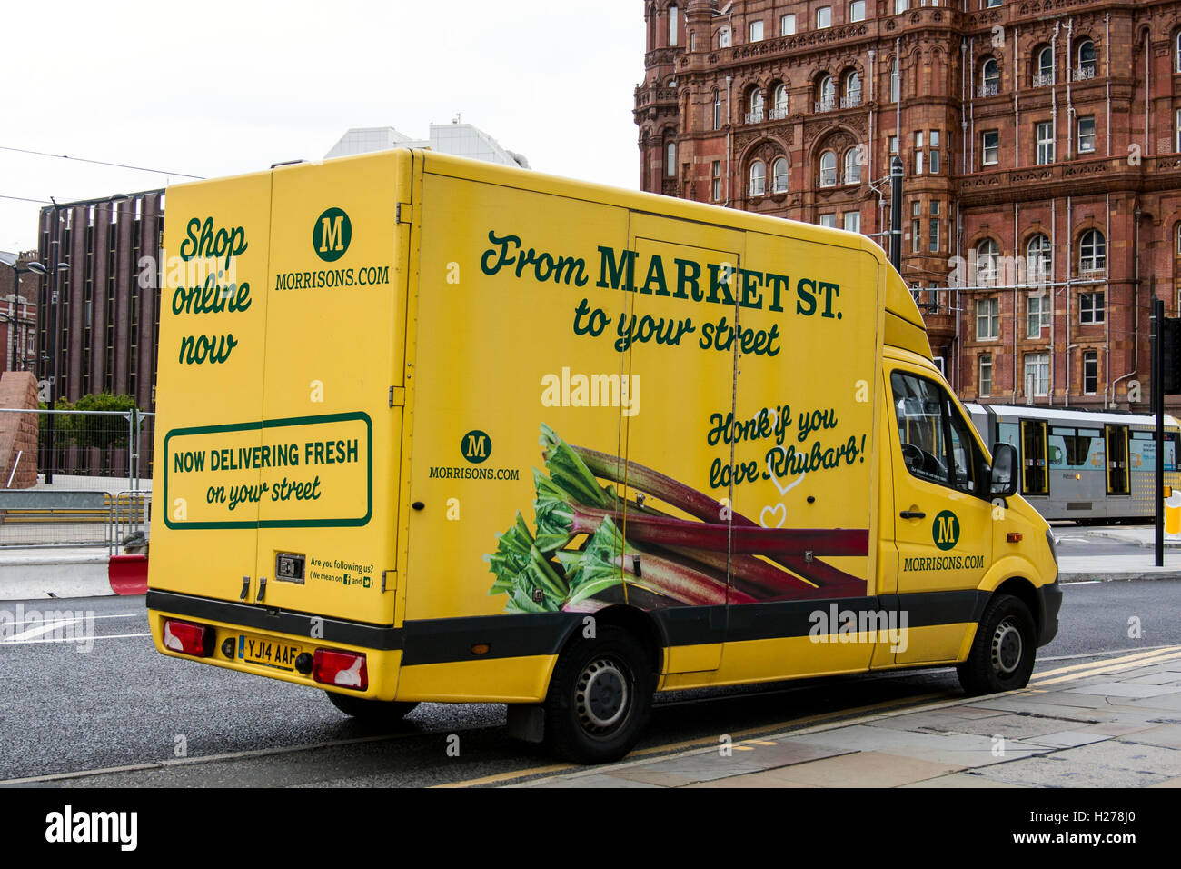Morrisons Home Delivery Van Stock Photo