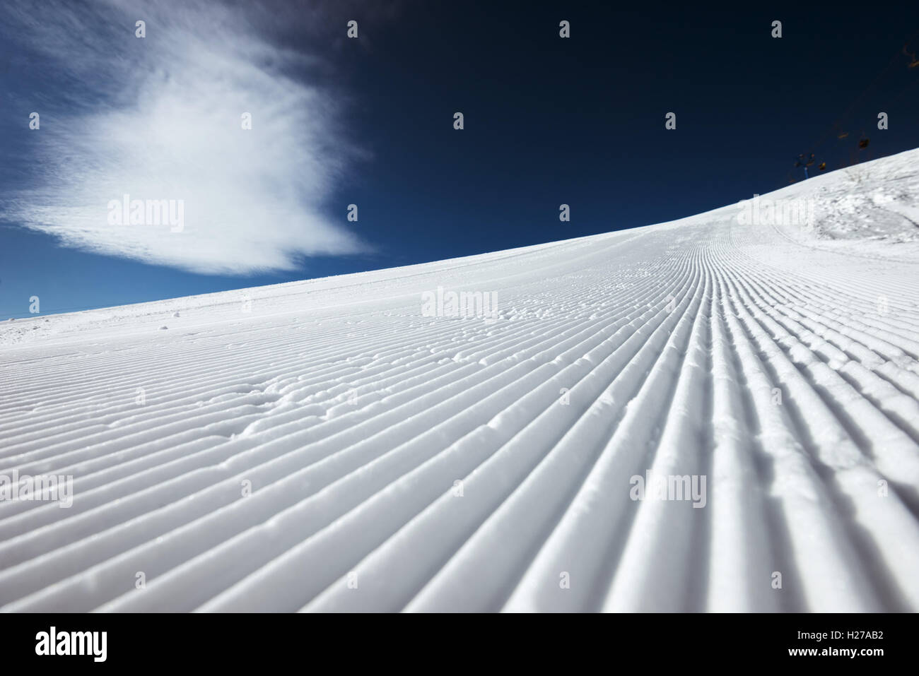 Snowcat slope of ski resort Sheregesh. Siberia, Russia Stock Photo Alamy