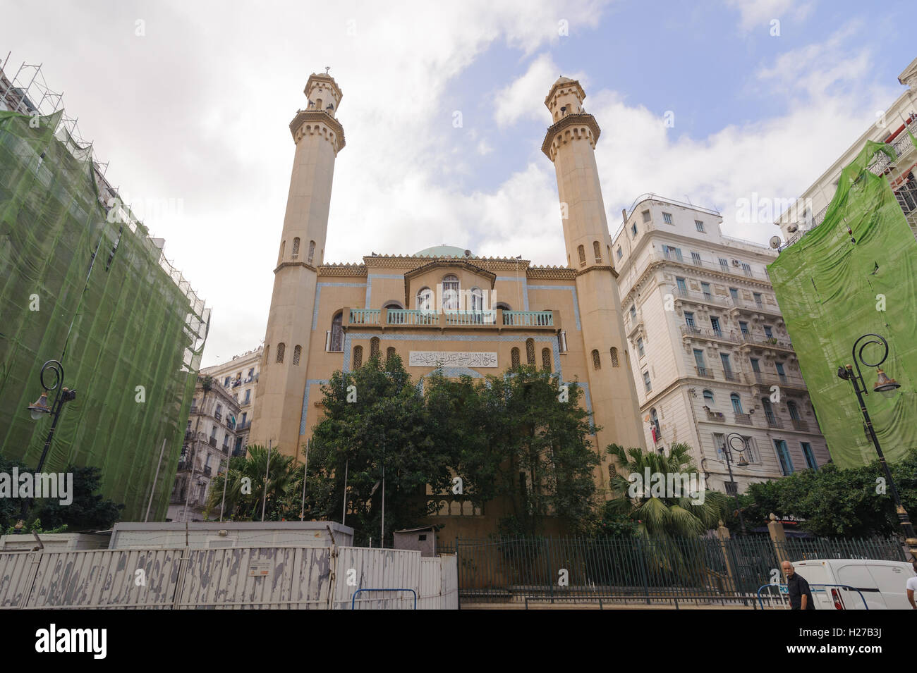 Ibn Badis Mosque of Algiers. Ben Badis founded the Association of Algerian Muslim Ulema. Stock Photo