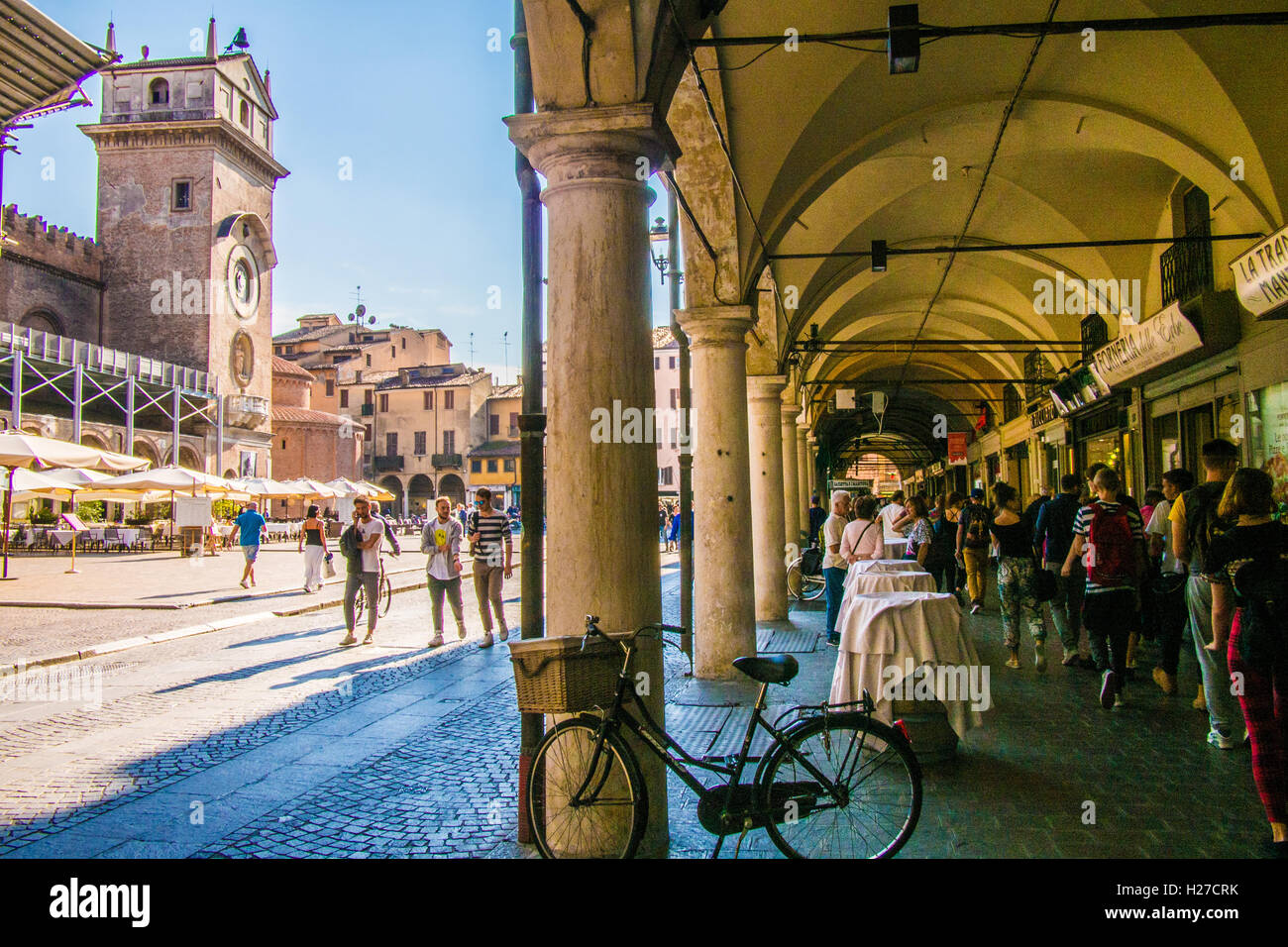 Piazza delle Erbe, Mantua (Mantova), Lombardy, Italy Stock Photo