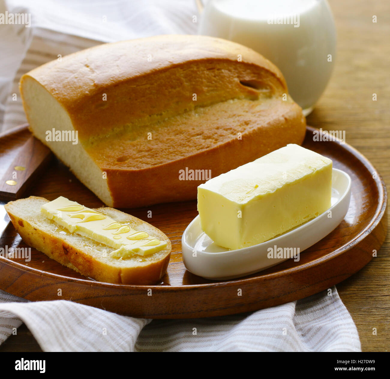 natural organic butter, dairy product Stock Photo Alamy