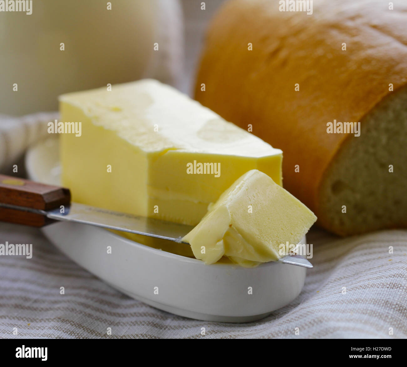 natural organic butter, dairy product Stock Photo Alamy