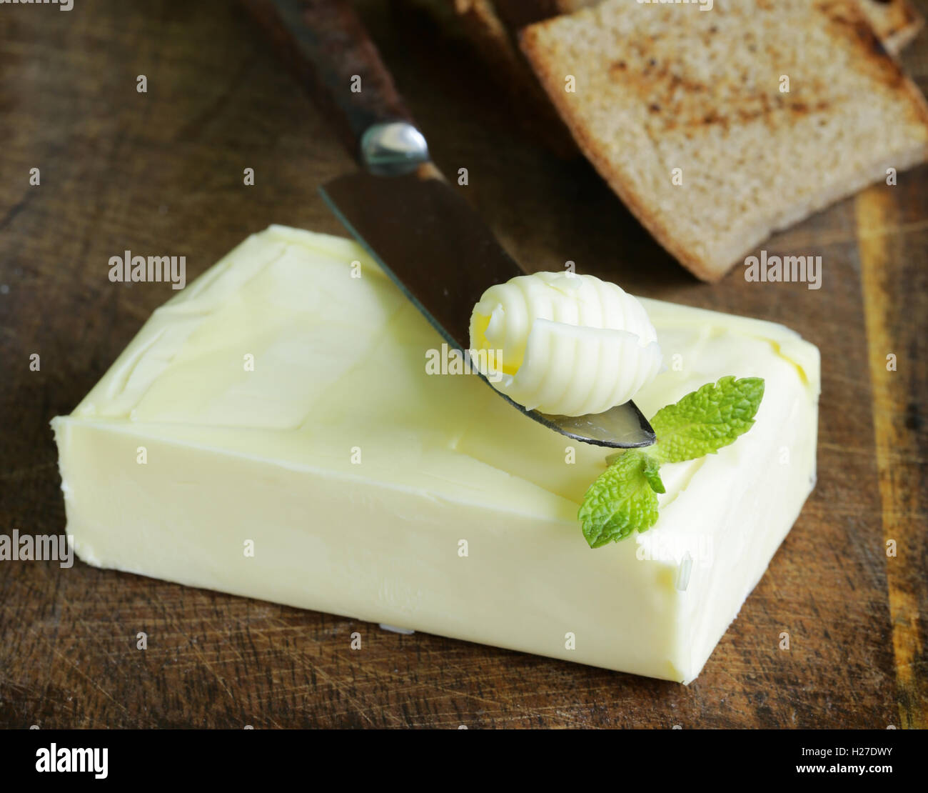 natural organic butter, dairy product Stock Photo Alamy