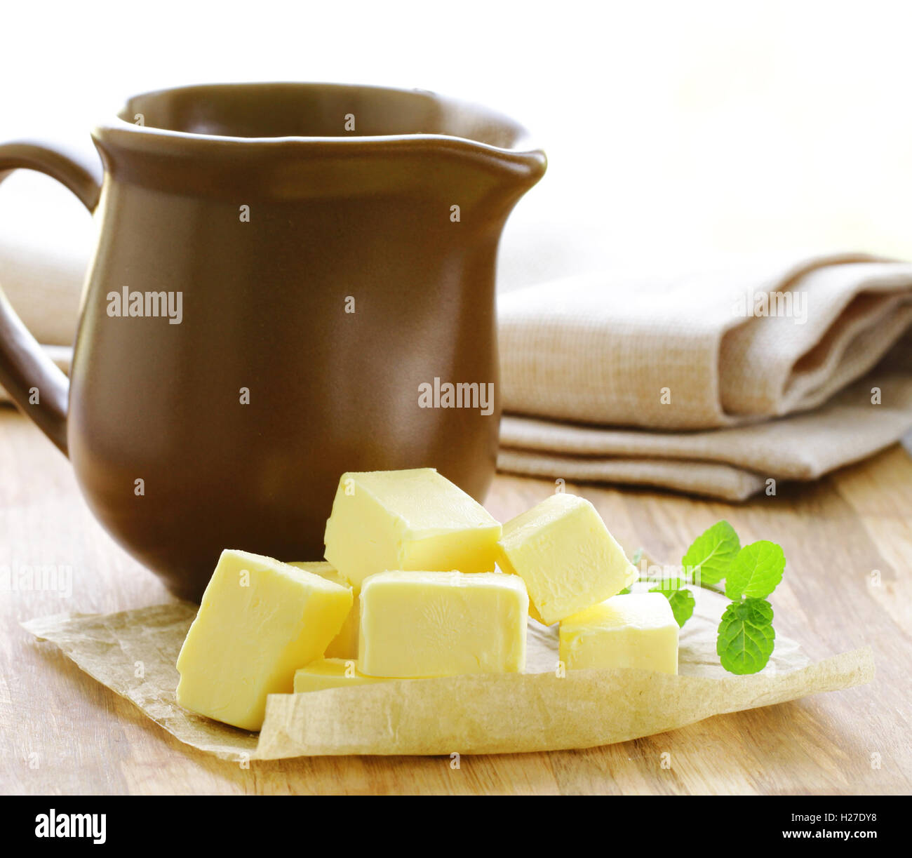 natural organic butter, dairy product Stock Photo Alamy